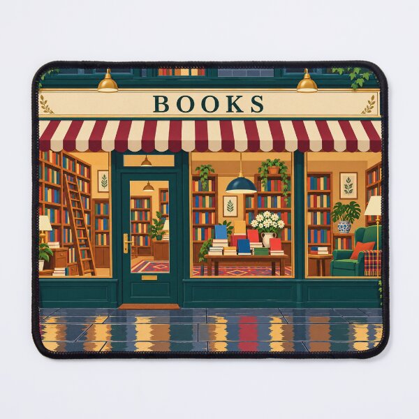 Item preview, Rainy Bookshop Window – Cozy Bookstore Jigsaw Puzzle designed and sold by astersgraphics.