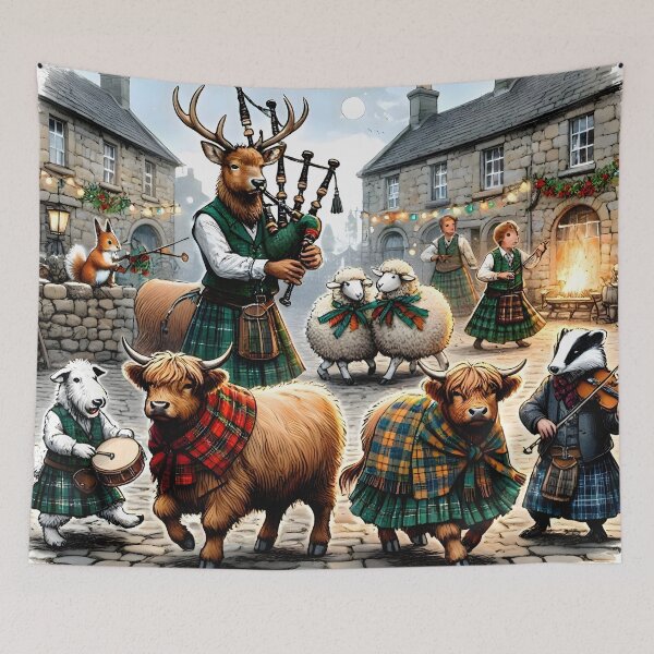 Artikelvorschau, Schottischer Dorf-Hogmanay-Ceilidh-Tanz entworfen und verkauft von Sybille-Yates.