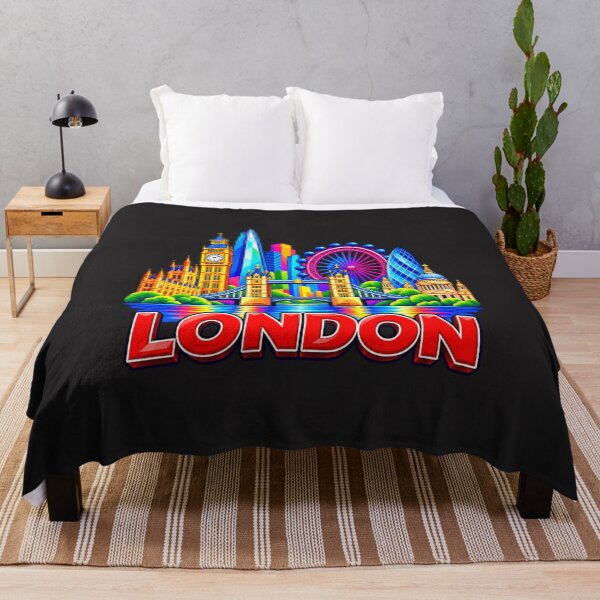 Item preview, London Colorful Pop Art Skyline Travel Design designed and sold by MetaModel Editions.