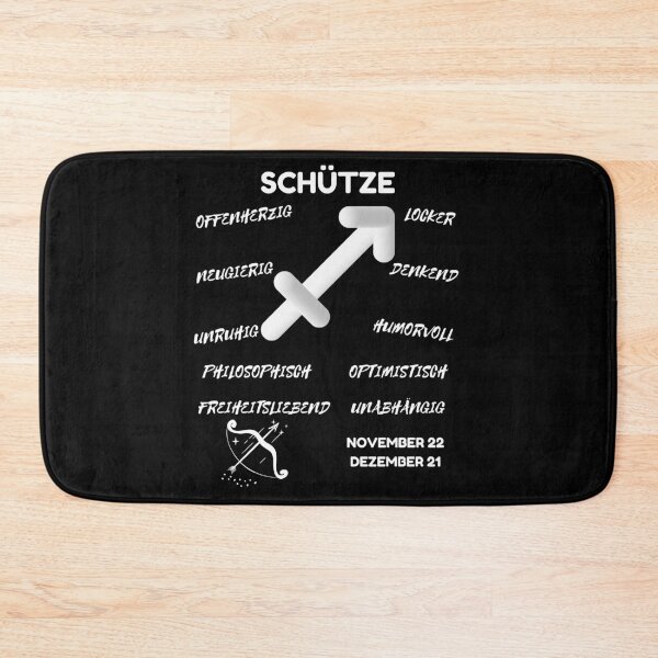 Item preview, Schütze Zodiac Sign Astrology Symbol Horoscope - Classic White & Black (German Version) designed and sold by ZODIARA.