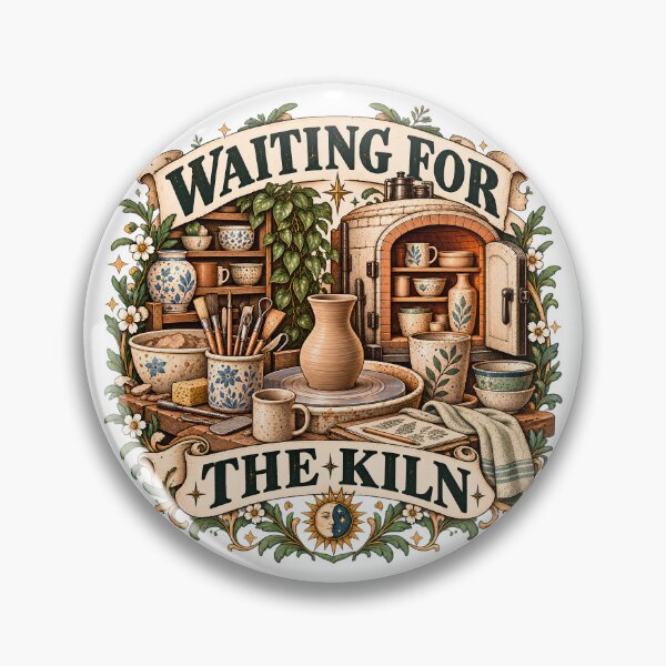 Item preview, Vintage Waiting For The Kiln Pottery designed and sold by MysticCanvasAi.