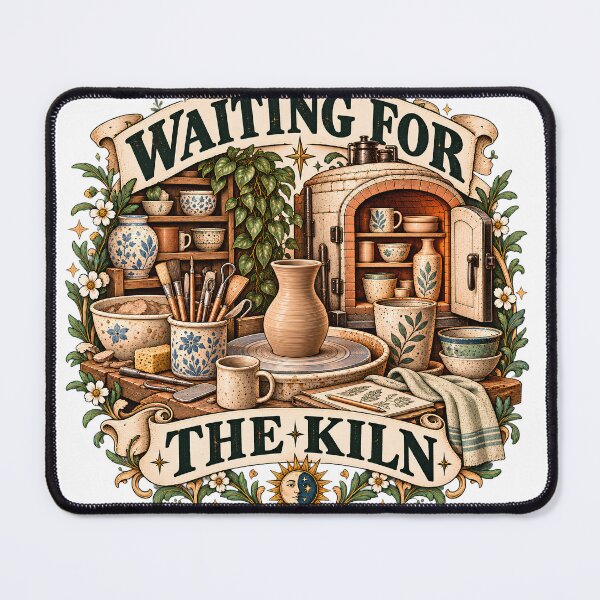 Item preview, Vintage Waiting For The Kiln Pottery designed and sold by MysticCanvasAi.