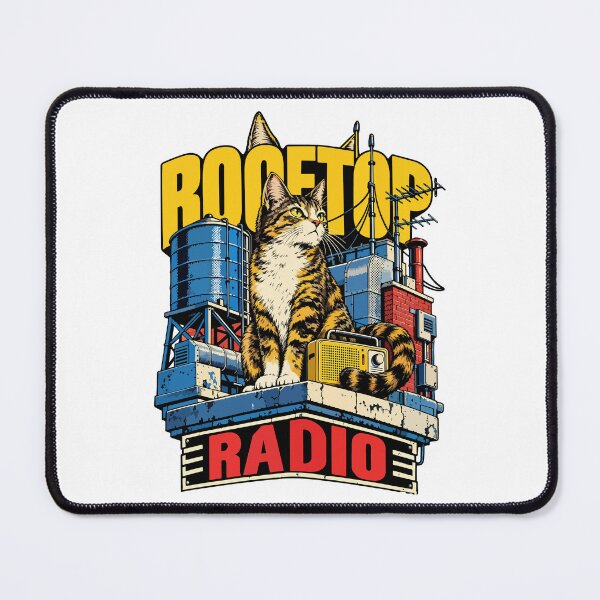 Item preview, Retro Tabby Cat with Vintage Radio designed and sold by AliveStyle.