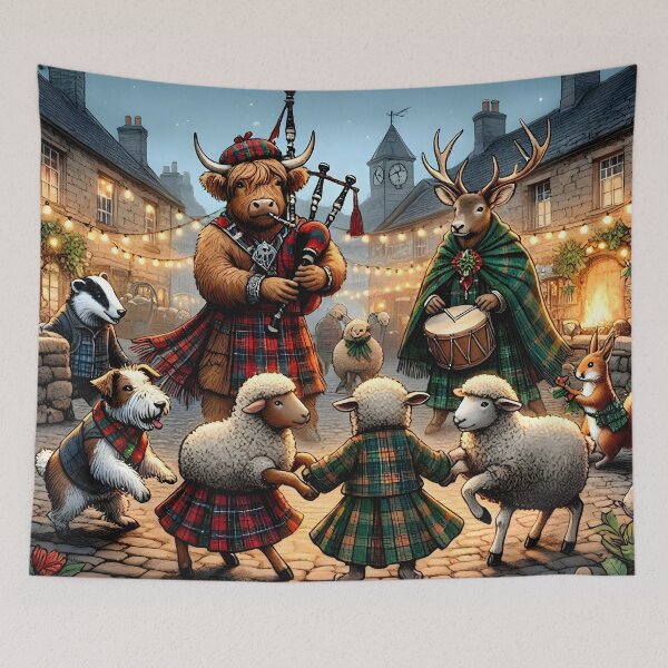 Artikelvorschau, Schottischer Dorf-Hogmanay-Ceilidh-Tanz entworfen und verkauft von Sybille-Yates.