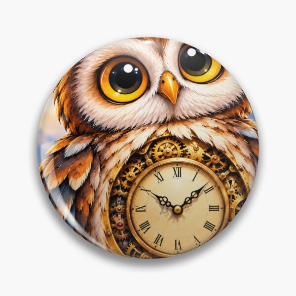 Item preview, Cute owl with vintage clock designed and sold by urbanshop7.