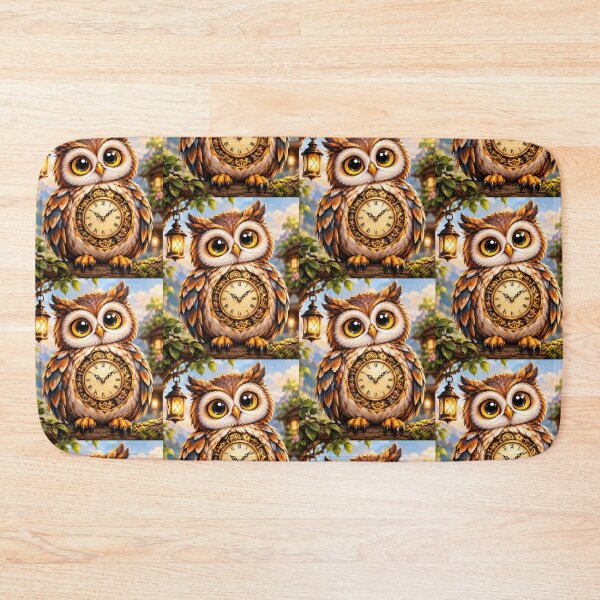 Item preview, Cute owl with vintage clock designed and sold by urbanshop7.