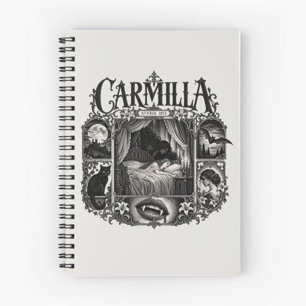 Item preview, Carmilla Styria 1872 Gothic Vampire Art designed and sold by POD DYNASTY | Original Print On Demand T-Shirt Graphics.