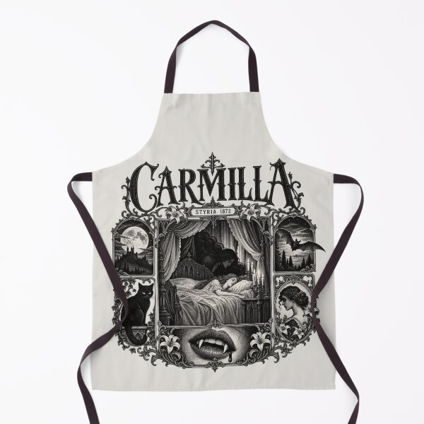 Artikelvorschau, Carmilla Styria 1872 Gotische Vampirkunst entworfen und verkauft von POD DYNASTY | Original Print On Demand T-Shirt Graphics.
