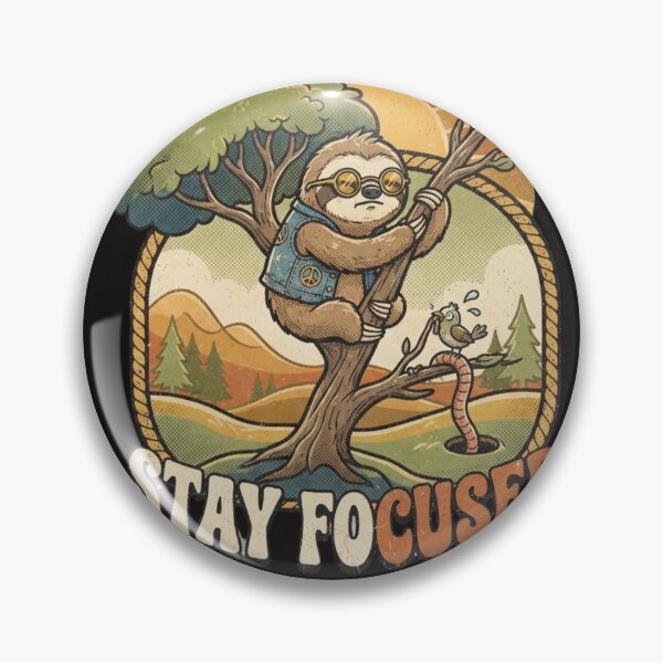 Item preview, Stay Focused Never Give Up – Retro 70s Vintage Motivation Tee designed and sold by Kamzzi.