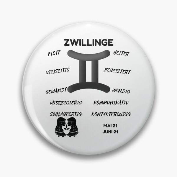 Artikelvorschau, Zwillinge Sternzeichen Astrologie Horoskop Symbol - Classic Black & White entworfen und verkauft von ZODIARA.