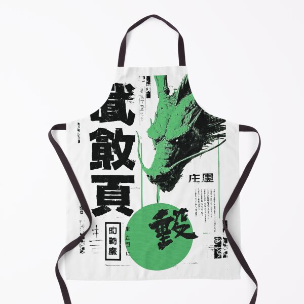 Item preview, Green Japanese Dragon - Kanji Streetwear Grunge Art designed and sold by ShurikenStar.
