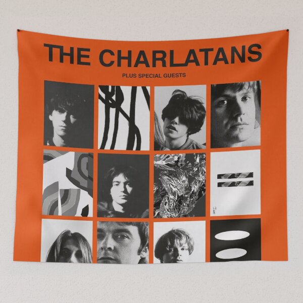 Item preview, The Charlatans Original Custom Vintage Music Band Tee Unique Poster Wall Art designed and sold by Cool Robot Bro..