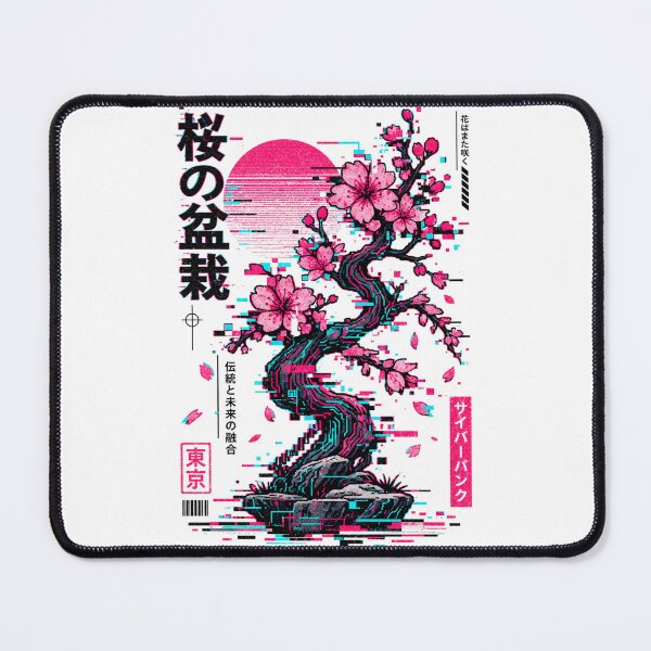 Item preview, Cyberpunk Cherry Blossom Bonsai Glitch designed and sold by FUIRY .