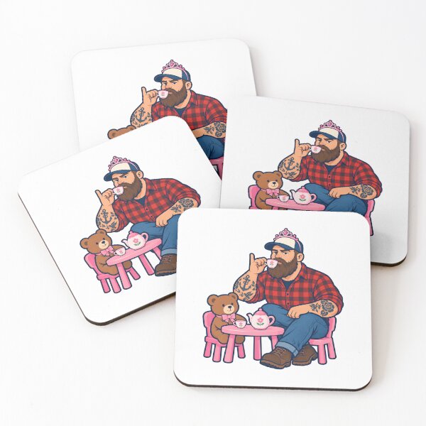 Item preview, Tea Party Dad in a Tiara and Flannel designed and sold by eignvalue.