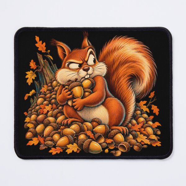 Item preview, Autumn Squirrel Acorn Harvest designed and sold by RkskArt.