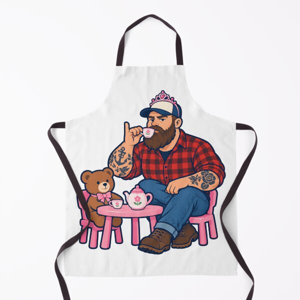 Item preview, Tea Party Dad in a Tiara and Flannel designed and sold by eignvalue.