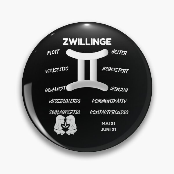 Artikelvorschau, Zwillinge Sternzeichen Astrologie Horoskop Symbol - Classic White & Black entworfen und verkauft von ZODIARA.