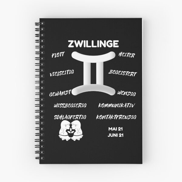 Item preview, Zwillinge Zodiac Sign Astrology Symbol Horoscope - Classic White & Black (German Version) designed and sold by ZODIARA.