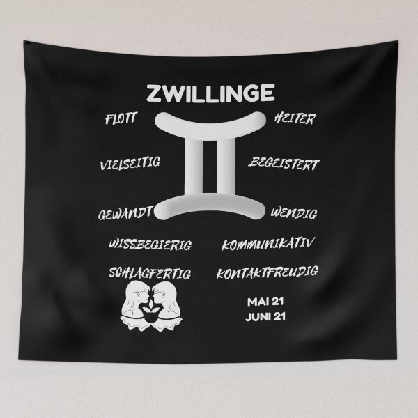 Artikelvorschau, Zwillinge Sternzeichen Astrologie Horoskop Symbol - Classic White & Black entworfen und verkauft von ZODIARA.