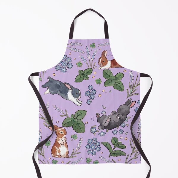 Item preview, Playful Little Bunnies with Lavender Flowers designed and sold by Merli7.