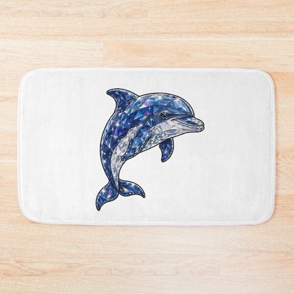 Item preview, Dolphin Bicolor Crystal Sticker - Sapphire Blue And Clear Diamond Dolphin designed and sold by Crystal Critters .