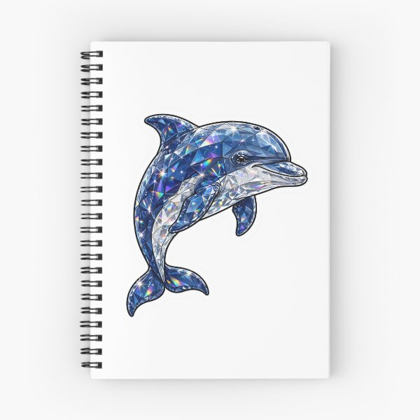 Item preview, Dolphin Bicolor Crystal Sticker - Sapphire Blue And Clear Diamond Dolphin designed and sold by Crystal Critters .