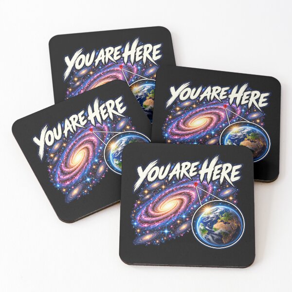 Item preview, 'Your Are Here' In space Galaxy Retro Earth Sci-Fi designed and sold by Genius Geek.