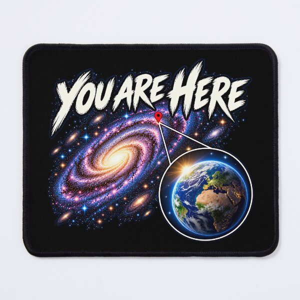 Item preview, 'Your Are Here' In space Galaxy Retro Earth Sci-Fi designed and sold by Genius Geek.
