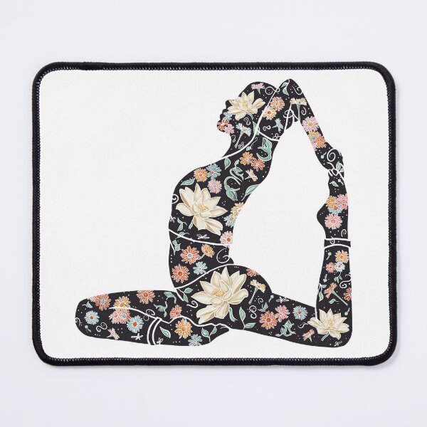 Item preview, King Pigeon Pose - Magnolia on Silhouette (Yoga Botanical Series) designed and sold by Winooski Designs.