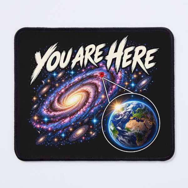 Item preview, 'Your Are Here' In space Galaxy Retro Earth Sci-Fi designed and sold by Genius Geek.