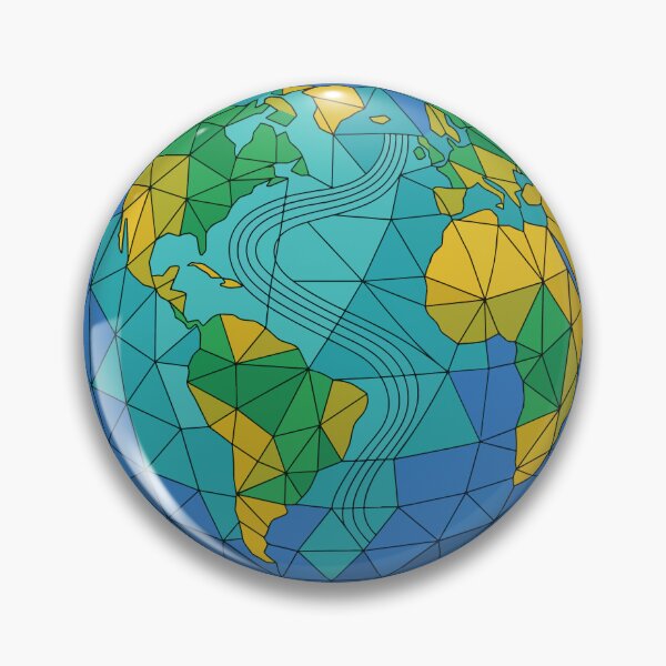 Item preview, Geometric Earth Globe – Colorful Low Poly World Map designed and sold by AliveStyle.