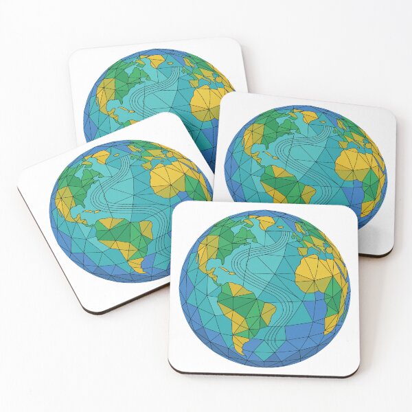 Item preview, Geometric Earth Globe – Colorful Low Poly World Map designed and sold by AliveStyle.