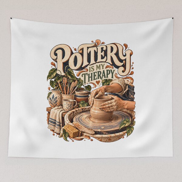 Item preview, Pottery Is My Therapy designed and sold by MysticCanvasAi.
