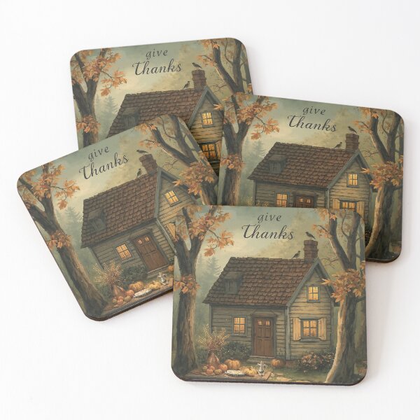 Item preview, Give Thanks Vintage Cottagecore Thanksgiving Cottage designed and sold by Deezyned.