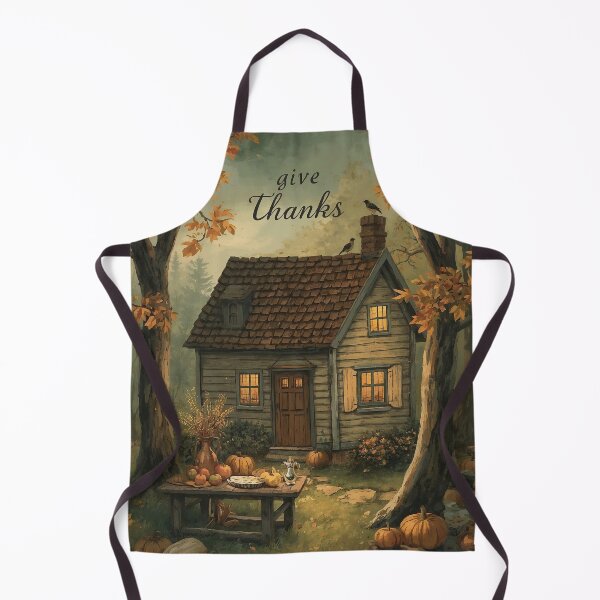Item preview, Give Thanks Vintage Cottagecore Thanksgiving Cottage designed and sold by Deezyned.