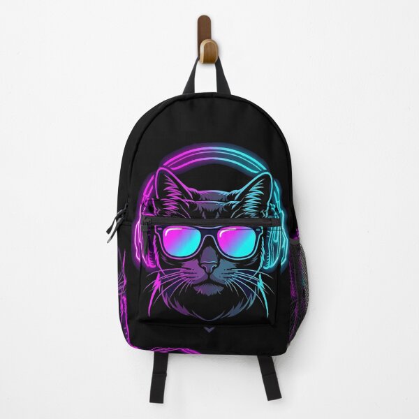 Item preview, Cool Neon Gamer Cat designed and sold by Vibz4All.