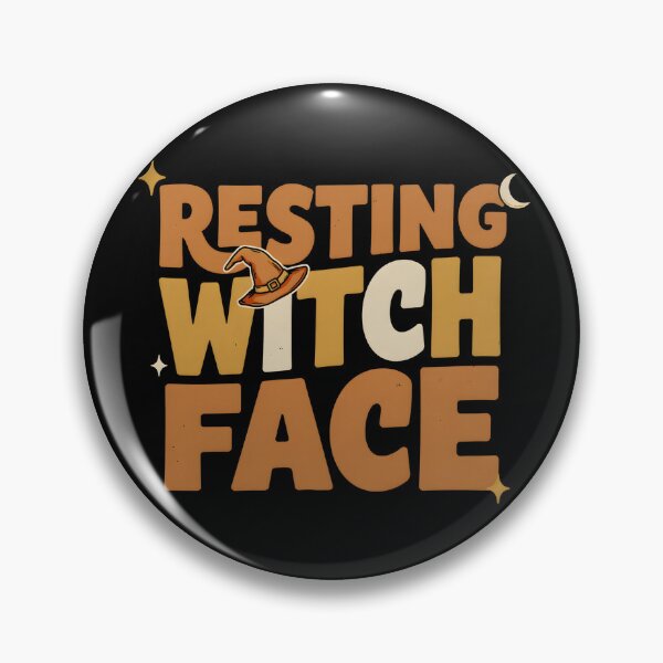Item preview, Resting Witch Face Retro Halloween Witch designed and sold by PAinTIENCE.