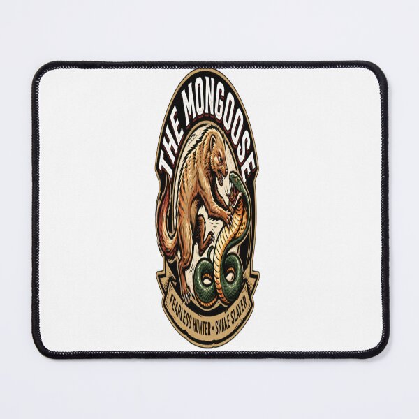 Item preview, The Mongoose – Fearless Hunter Snake Slayer Vintage Wildlife T-Shirt designed and sold by CatLovers Studio.