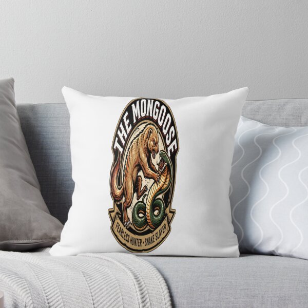 Item preview, The Mongoose – Fearless Hunter Snake Slayer Vintage Wildlife T-Shirt designed and sold by CatLovers Studio.