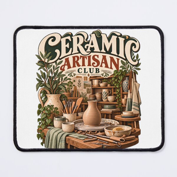 Item preview, Vintage Ceramic Artisan Club designed and sold by MysticCanvasAi.
