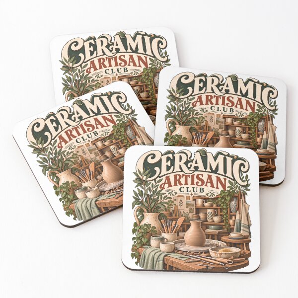 Item preview, Vintage Ceramic Artisan Club designed and sold by MysticCanvasAi.