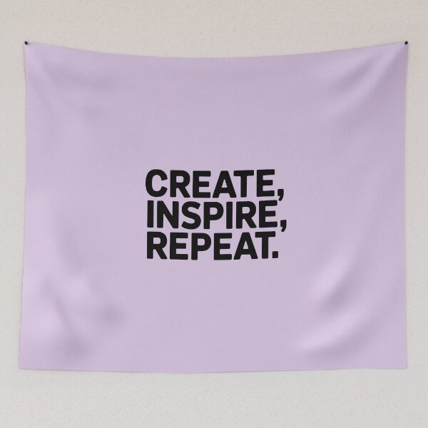 Item preview, Create, Inspire, Repeat – Minimalist Creative Quote designed and sold by Jollys-ArtShop.