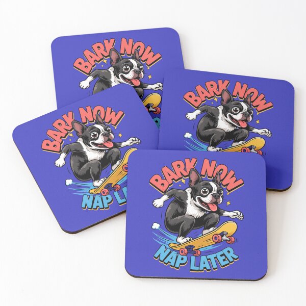 Item preview, Boston Terrier BARK NOW NAP LATER Art Design designed and sold by fantasticdesign.