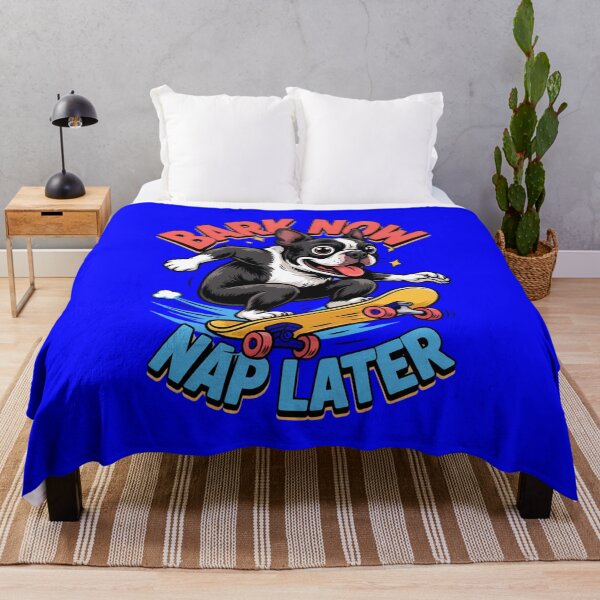 Item preview, Boston Terrier BARK NOW NAP LATER Art Design designed and sold by fantasticdesign.