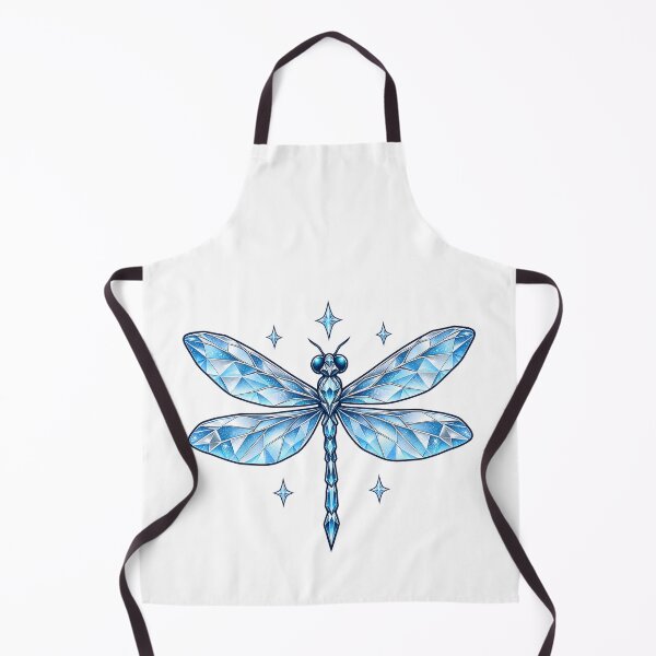 Artikelvorschau, Eisblaues Libellen Emblem mit Frost entworfen und verkauft von Philippa Shop.