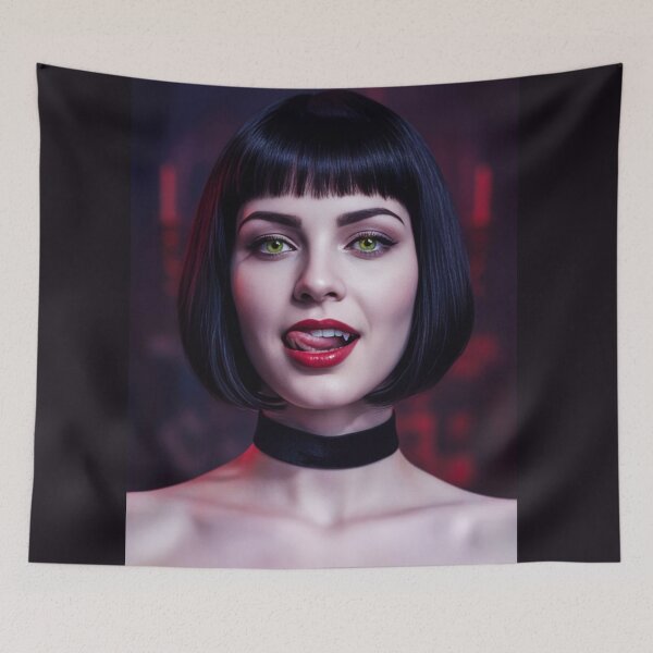 Item preview, Smiling Vampire Girl designed and sold by artisfun333.