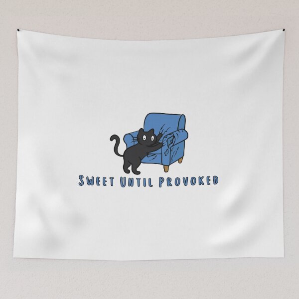 Aperçu de l'œuvre Sweet Until Provoked (Cat Scratching Humor) créée et vendue par lovewhatyoudo.