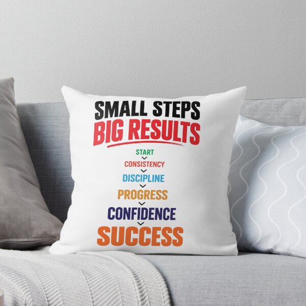 Item preview, Small Steps Big Results – Motivational Typography designed and sold by PRINTIONAL.