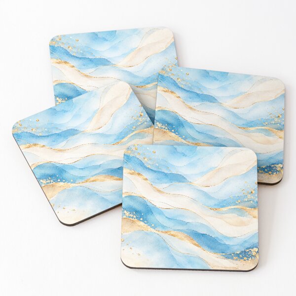 Item preview, Celeste Abstract II – Golden Horizon designed and sold by Esencia Argentina.