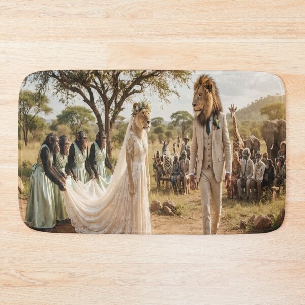 Aperçu de l'œuvre Mariage animalier insolite : une mariée lionne mariée marié créée et vendue par AfresStudio.